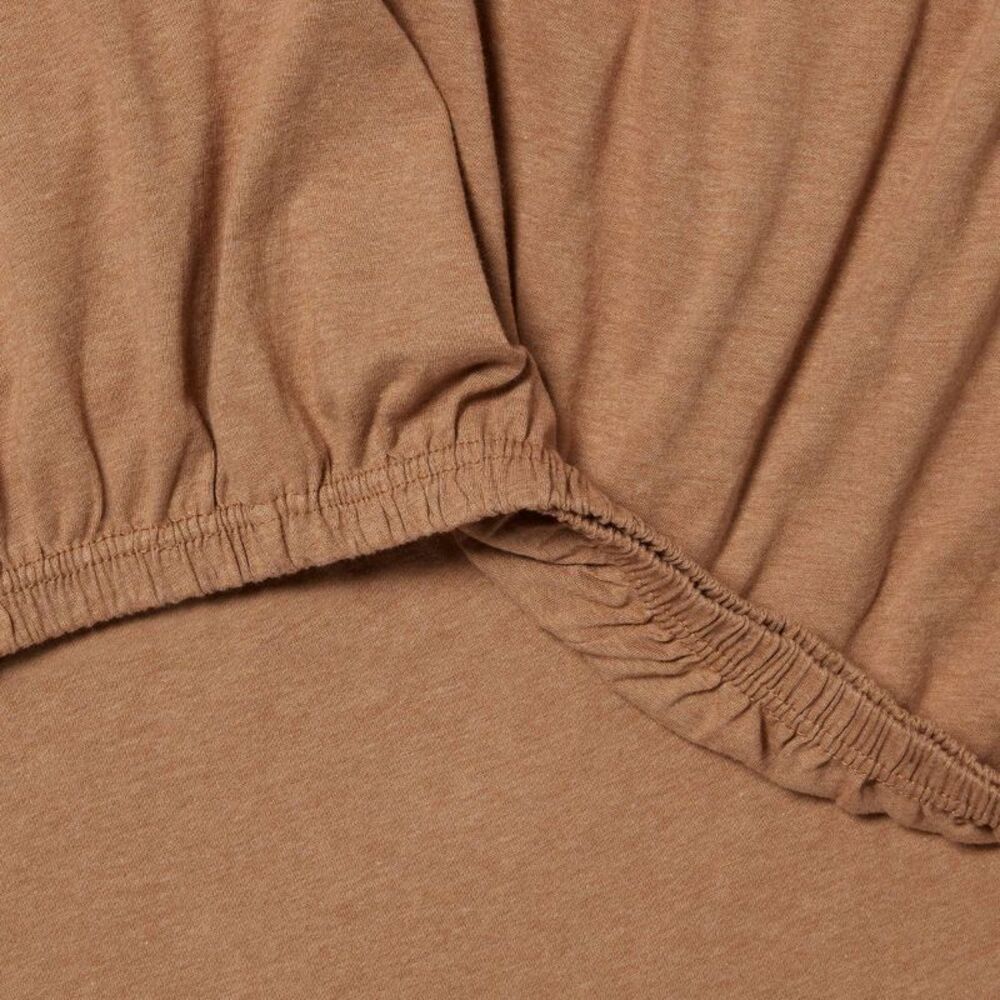 Threshold - King Cotton Jersey Sheet Set Brown Heather - Thres Brown - Picture 4 of 4